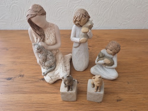 Willow tree cat ornaments - willow,